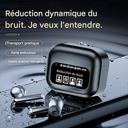Écouteur Bluetooth YW06 avec boîtier de recharge à écran Tactile Intelligent
